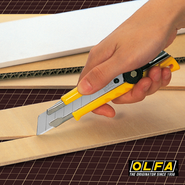 OLFA L-1 Heavy-Duty Cutter 18mm mit Feststellrad, mit LB-Klinge