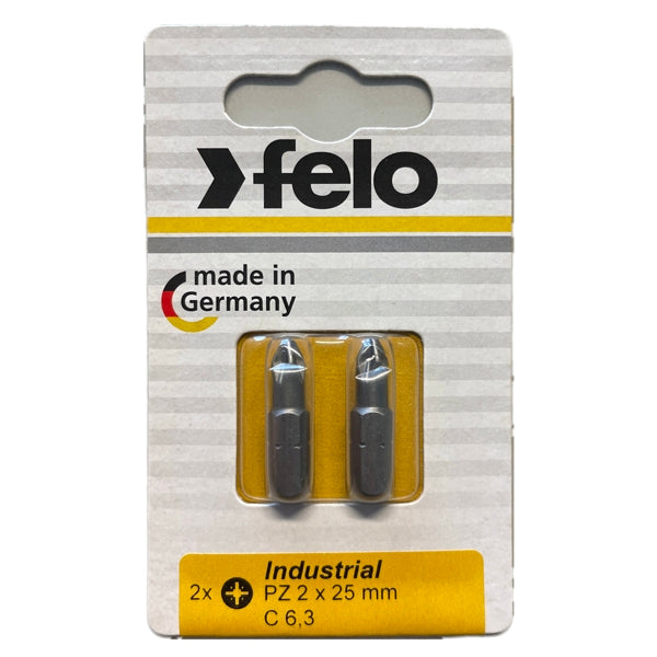 Felo - Industrie Bits Pozidriv 25mm - 2-er Packs in Größen PZ 1 - PZ 3 wählbar