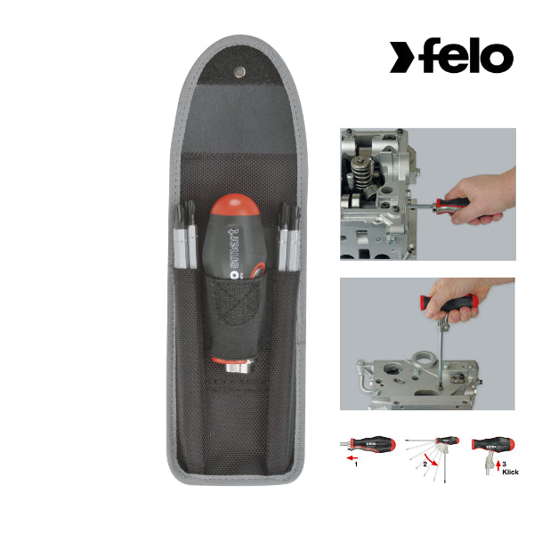 Felo - smart Evo - Wechselklingensatz in Gürteltasche, 9-tlg. SL/PH/PZ/TORX®/HEX