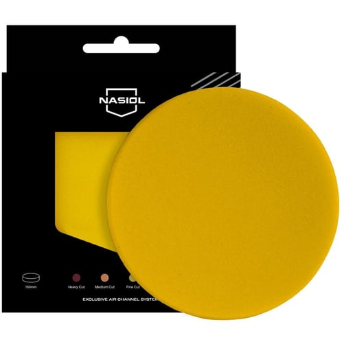Nasiol Polierpad – Fine Cut (150 mm, Gelb) mit Air-Channel-System