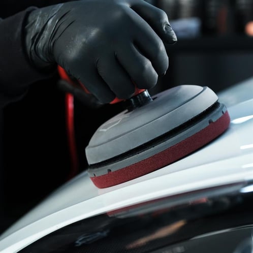 Nasiol Polierpad – Heavy Cut 150 mm (Burgund-rot) mit Air-Channel-System