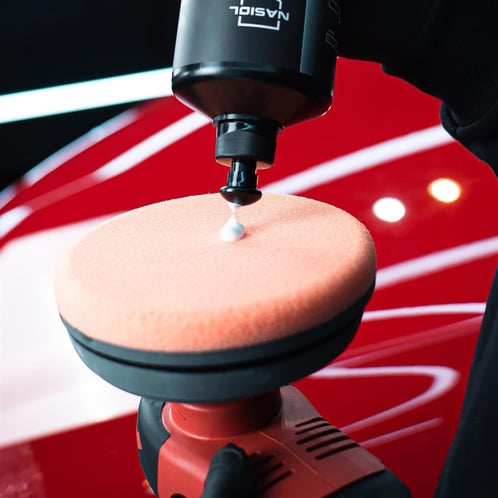 Nasiol Polierpad – Medium Cut 150 mm (Orange) mit Air-Channel-System