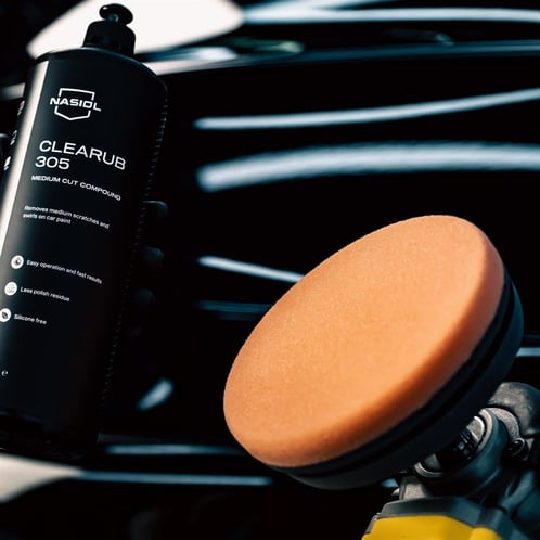 Nasiol Polierpad – Medium Cut 150 mm (Orange) mit Air-Channel-System