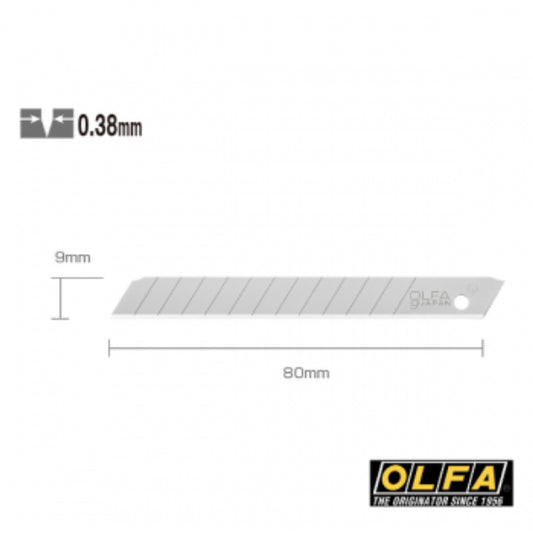 Olfa AB-10 - 9mm (10tlg) Klingen Ersatzklingen - 10er Pack in Plastikbox