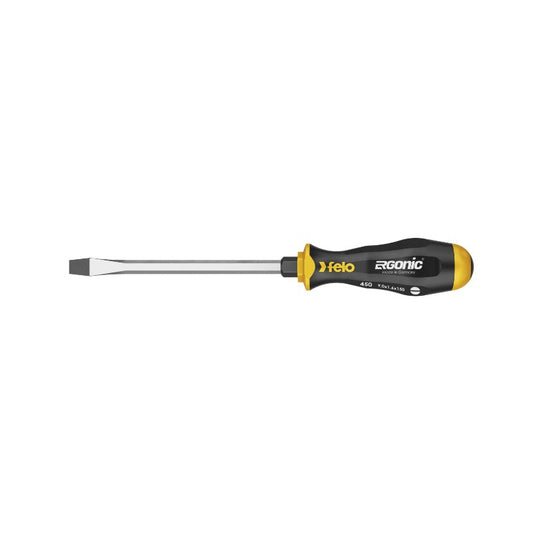 Felo -ERGONIC- Schlitz-Schraubendreher mit 3K-Griff u. Schlagkappe SL 4,5 - 12,0