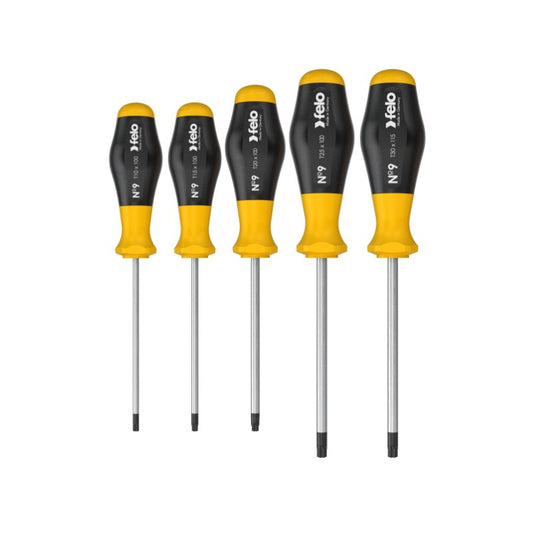 Felo - No. 9 - Schraubendreher-Satz mit 2K-Griff - 5-tlg. TORX
