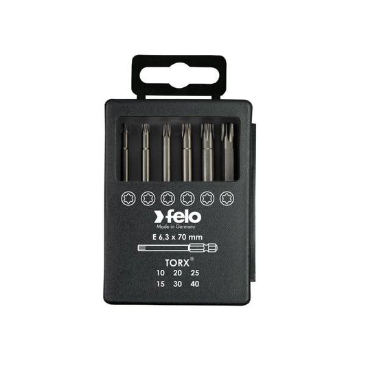 Felo - Profi Bit-Box Industrie, E 6,3 x 73 mm, 6-tlg. TORX® -
