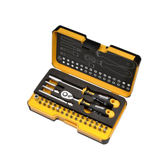 Felo - R-GO 36 - Werkzeugsatz 1/4 mit ERGONIC Ratsche -"