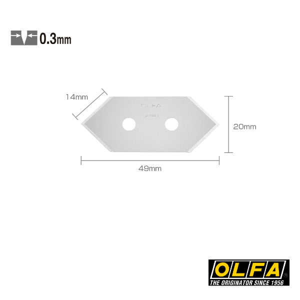 Olfa MCB-1 (5 tlg.) Spezial-Klingen für den 45° Cutter MC-45 - 5 Klingen