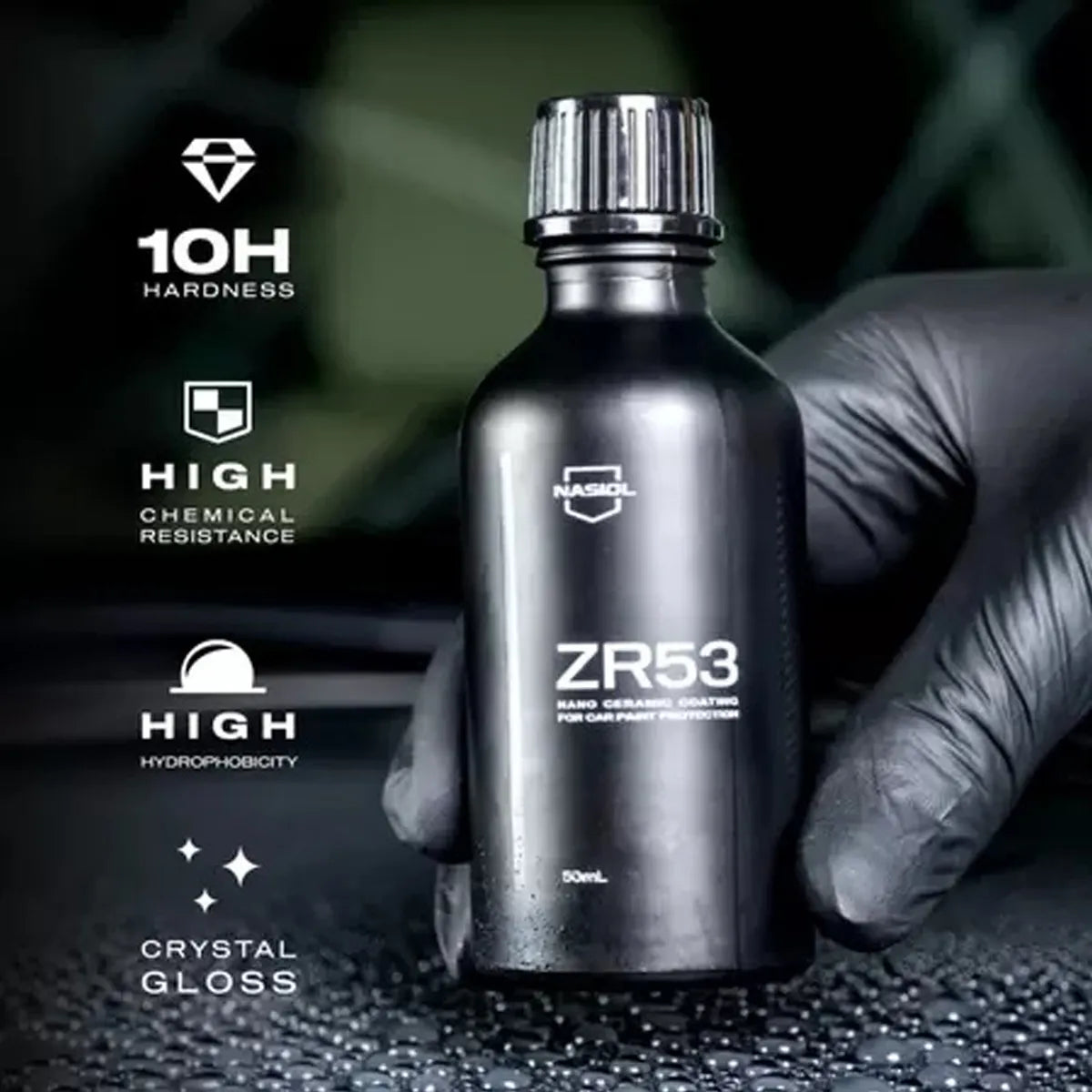 Nasiol ZR53 Keramikversiegelung 50 ml – 10H, 3+ Jahre Schutz, Hochglanz