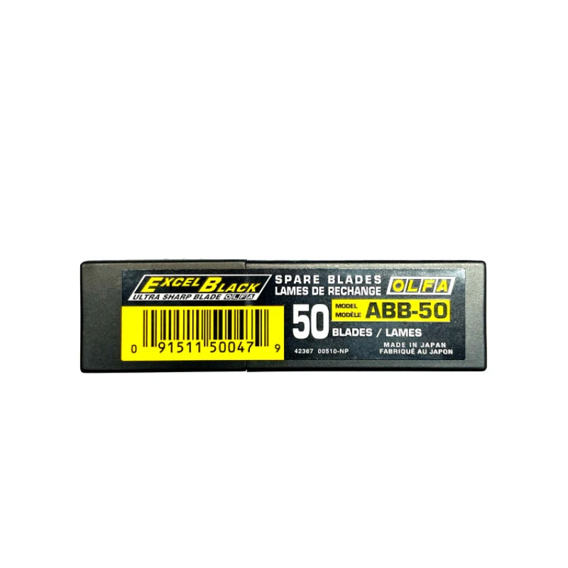OLFA ABB-50 schwarze Ersatzklingen – 9mm 50er-Pack
