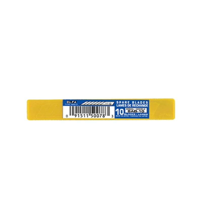 Olfa SAB-10 (10tlg) Ersatz-Klinge 30° Abbrechklinge für Cutter SAC-1, 9mm