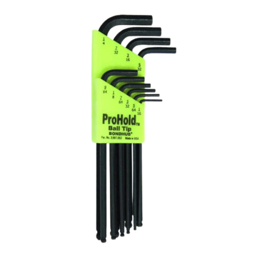 Bondhus PBLX10 10-er Set. INCH Winkelschlüssel ProHold® Tip Ball End  1/16-1/4