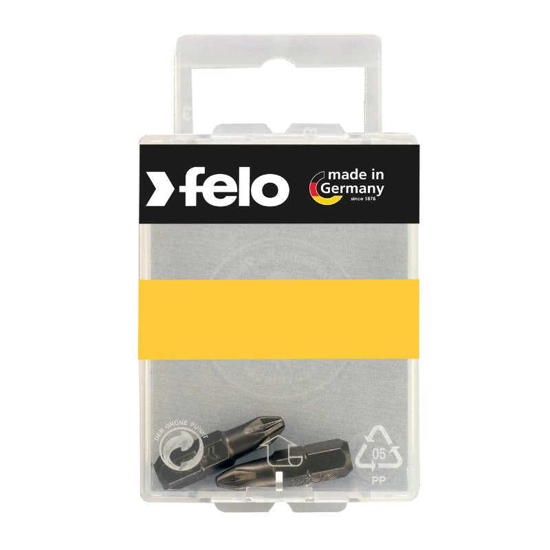 Größen PZ1-PZ3 2er-Set Pozidriv 25mm Bits Industrie Felo