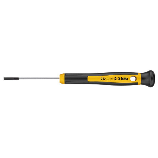 Felo - Präzisions-Schraubendreher Schlitz mit 2K-Griff 2,5 x 60 mm 24025260