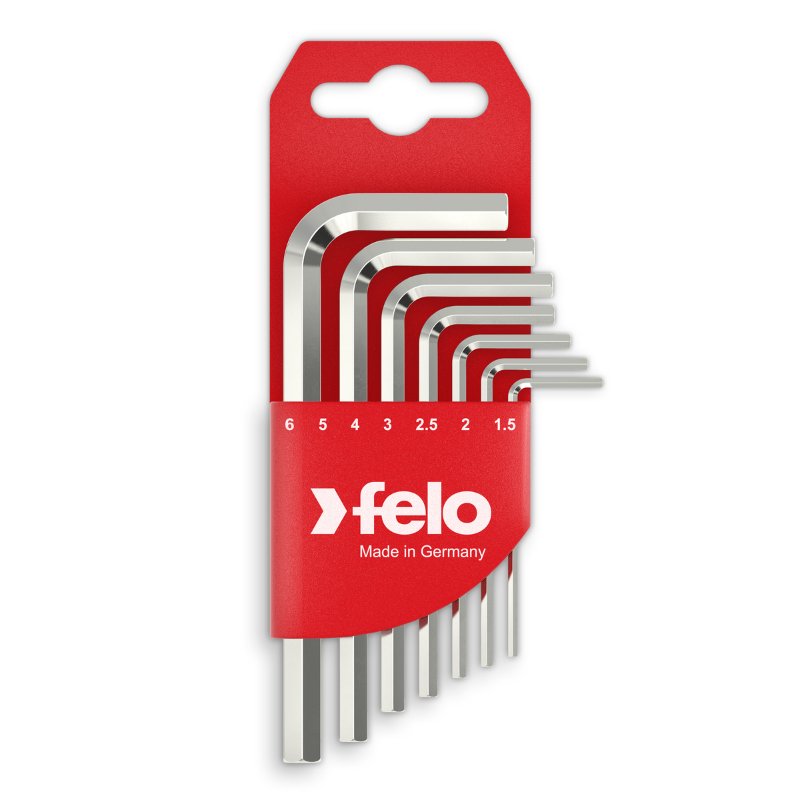 Felo Winkelschlüssel Satz 7-tlg. HEX kurz 1,5 - 6 mm 34500711