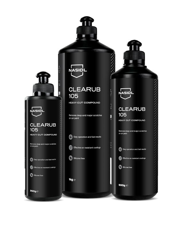 Nasiol Clearub 105 – Heavy Cut Politur für starke Lackdefekte 500g