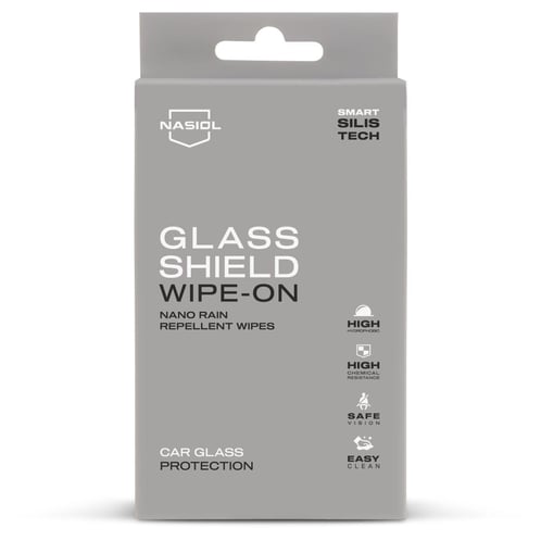 Nasiol GlasShield Wipe-On – Nano Regenabweiser-Tücher für klare Sicht bei jedem Wetter