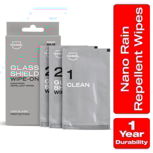 Nasiol GlasShield Wipe-On – Nano Regenabweiser-Tücher für klare Sicht bei jedem Wetter