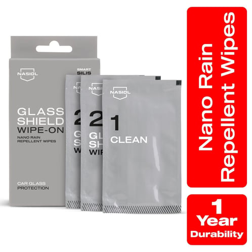 Nasiol GlasShield Wipe-On – Nano Regenabweiser-Tücher für klare Sicht bei jedem Wetter