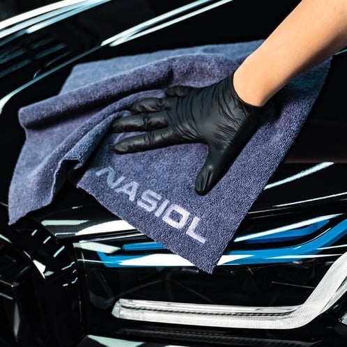 Nasiol Wipe & Buff Mikrofasertücher – 10 Stück (Hellgrau, 40×40 cm, 320 GSM)