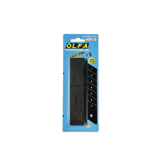 Olfa HBB-5B (5tlg.) ultra-scharfe schwarze Abbrechklingen Excel Black - 25mm