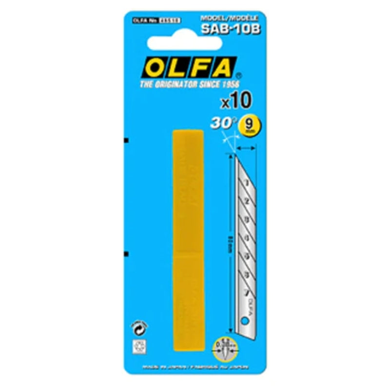 Olfa SAB-10B (10tlg) Ersatz-Klinge 30° Abbrechklinge für Cutter SAC-1