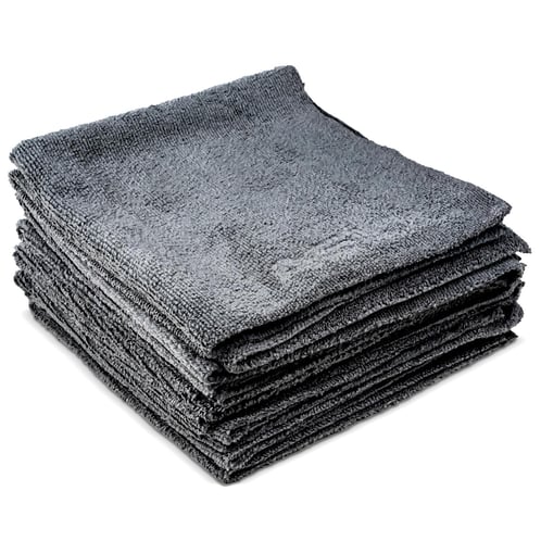 Nasiol Wipe & Buff Mikrofasertücher – 10 Stück (Hellgrau, 40×40 cm, 320 GSM)