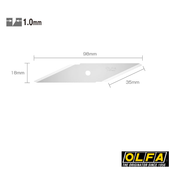 OLFA CKB-1 Edelstahlklingen – 18mm, 2er-Pack für CK-1