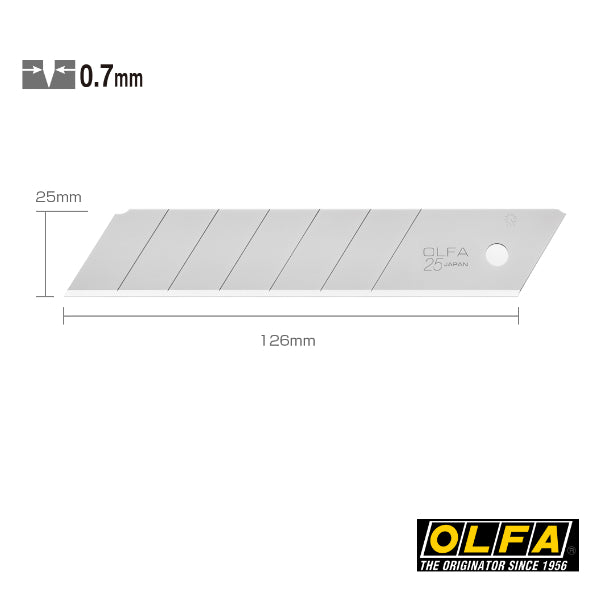 OLFA HB-5B abbrechbare Ersatzklingen – 25mm