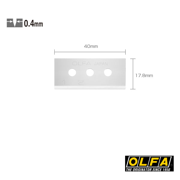 OLFA SKB-10/10B (10tlg.) Wendeklinge 12,5mm für Sicherheitsmesser SK-10