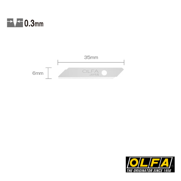 Olfa TSB-1 Klingen – Für TS-1 Cutter - 5 Klingen pro Pack